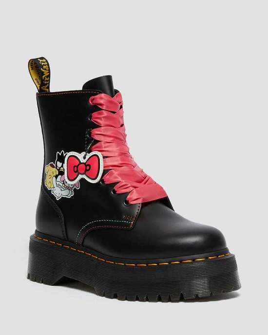 Botas Con Cordones Dr. Martens Jadon Hello Kitty & Friends Mujer Negros MX-85230